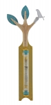 Olive Branch Mezuzah case Gold & Turquoise  By Shraga Landesman