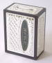 Silver Plated Glass Wooden Tzedakah box