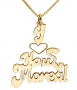 Gold Filled "I Love You" English Name Necklace