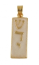 Gold Filled Enamel Mezuzah Pendant