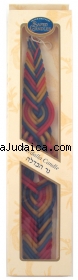 Safed Braided Wide Havdalah Candle by aJudaica