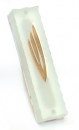 Glass Mezuzah with gold shin