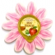 Flower Shana Tova Card with honey