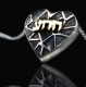 Five metals Kabbalah heart pendant