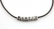 Personalized Hebrew Cube Leather Necklace