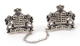 Antique Silver Plated Lions Tallit Clips