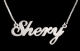 Sterling Silver English Name Necklace - Cursive Letters