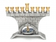Jerusalem Wall Brass Hanukkah Menorah
