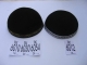 Black Yemenite Kippah with geometric border design