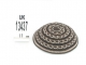 Brown and white DMC knitted kippah