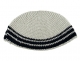 White-Frik-Kippah-with-Navy-Border-Stripes