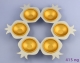Golden & Silver Pomegranates Seder Plate by Shraga Landesman