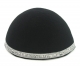 Black Yemenite Kippah with silver "Jerusalem" border