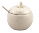 White Ceramic Apple Honey Dish