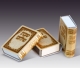 Beige Shabbat Shalom 3 pack Matchboxes