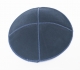Dark Blue Suede Kippah 6.1"