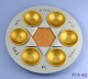 Star Of David Seder Plate by Shraga Landesman  Gold colored cups