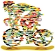 Hand Painted Armstrong Bicycle Sculpture