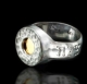 Hammered Silver Five Metal Ring for Success