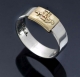 Gold and Silver Jewish Ring by HaAri