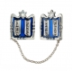 Silver Plated Ten Commandments Tallit Clips