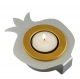 Silver-Gold-Single-Pomegranate-Shabbat-Candlestick-By-Shraga-Landesman