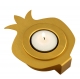 Single-Pomegranate-Shabbat-Candlestick-By-Shraga-Landesman-Gold-color