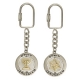 Judaic Keychain - Menorah with Star of David