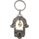 Judaic Keychain- Hamsa with two fish design