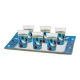 Pomegranate small kiddush cups set in blue