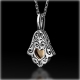 Ethnic Kabbalah Hamsa Necklace by HaAri