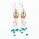 Ethnic flower bead Earrings by Ester Shahaf