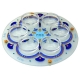 Painted Glass Seder Plate by Ester Shahaf