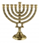 Pewter Plated Hanukkah Menorah - Star of David