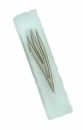Glass Mezuzah - Silver Shin