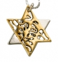 "Shema Yisrael" Star of David Two-Tone Pendant by HaAri Jewelry