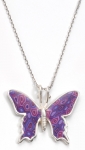 Small Purple Butterfly Necklace