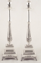 Large Silver Plated Candlesticks