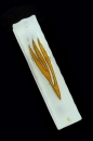 Glass Mezuzah - Gold Shin