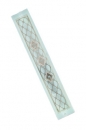 Glass Mezuzah with Silver network