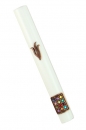 White Breastplate Wood Mezuzah