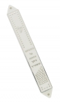 White and Silver Plastic Mezuzah