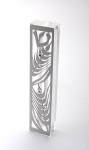 Wheat Stainless Steel  Mezuzah Case by Dorit- Turqoise