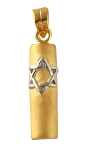 Gold Filled Star of David Mezuzah Pendant