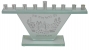 Glass Chanukiah with triangular shape