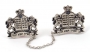 Antique Silver Plated Lions Tallit Clips