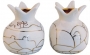 Beige Ceramic "Jerusalem" design Candlesticks