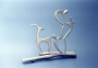 Hanukkah Menorah Deer and Sabras by Shraga Landesman