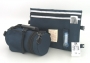 Dark Blue Tefillin Carrier with Tallit bag - New