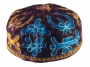 Brown Bucharian Hand Embroidered Kippah